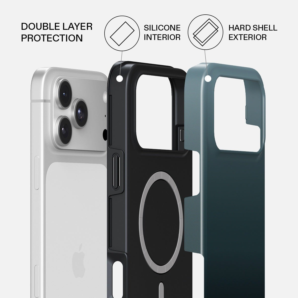 Burga iPhone 18 Pro Max Kuori Tough MagSafe Black Hole