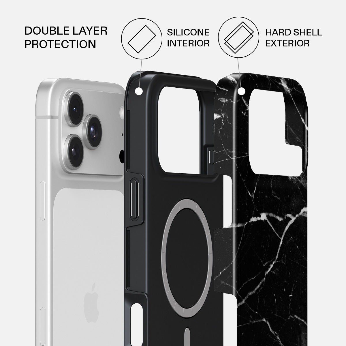 Burga iPhone 18 Pro Max Kuori Tough MagSafe Noir