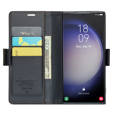 CaseMe Samsung Galaxy S24 Ultra Kotelo 023 Series Musta