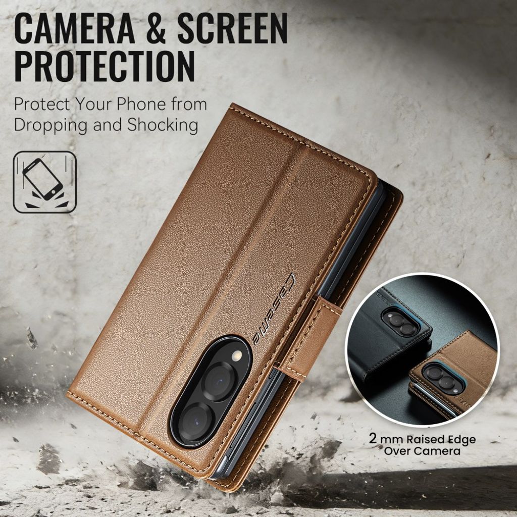 CaseMe Samsung Galaxy Z Fold 8 Kotelo 023 Series Ruskea