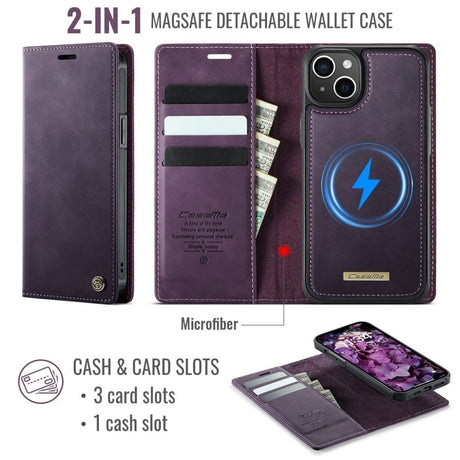 CaseMe iPhone 15 Kotelo C49 Series Violetti