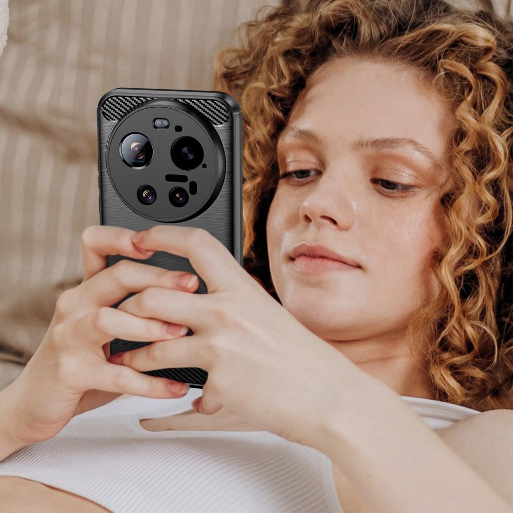 Xiaomi 17 Ultra Kuori Harjattu Hiilikytkentekstuuri Musta