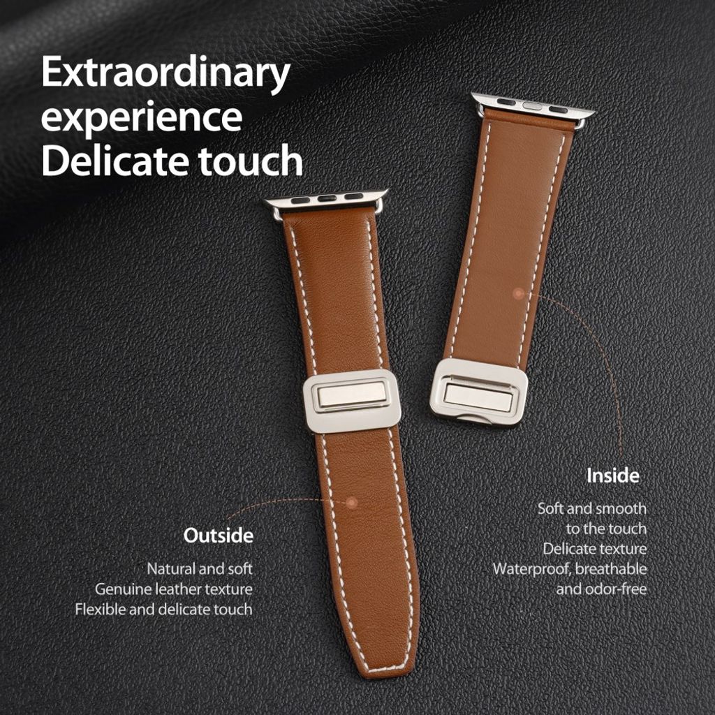 Dux Ducis Apple Watch 38/40/41/42mm Ranneke YA Series Ruskea