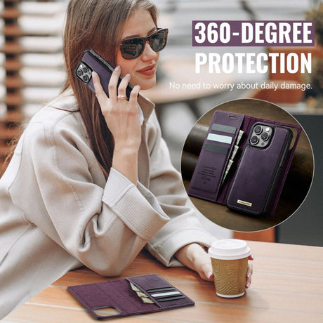 CaseMe iPhone 15 Pro Max Kotelo C49 Series Violetti