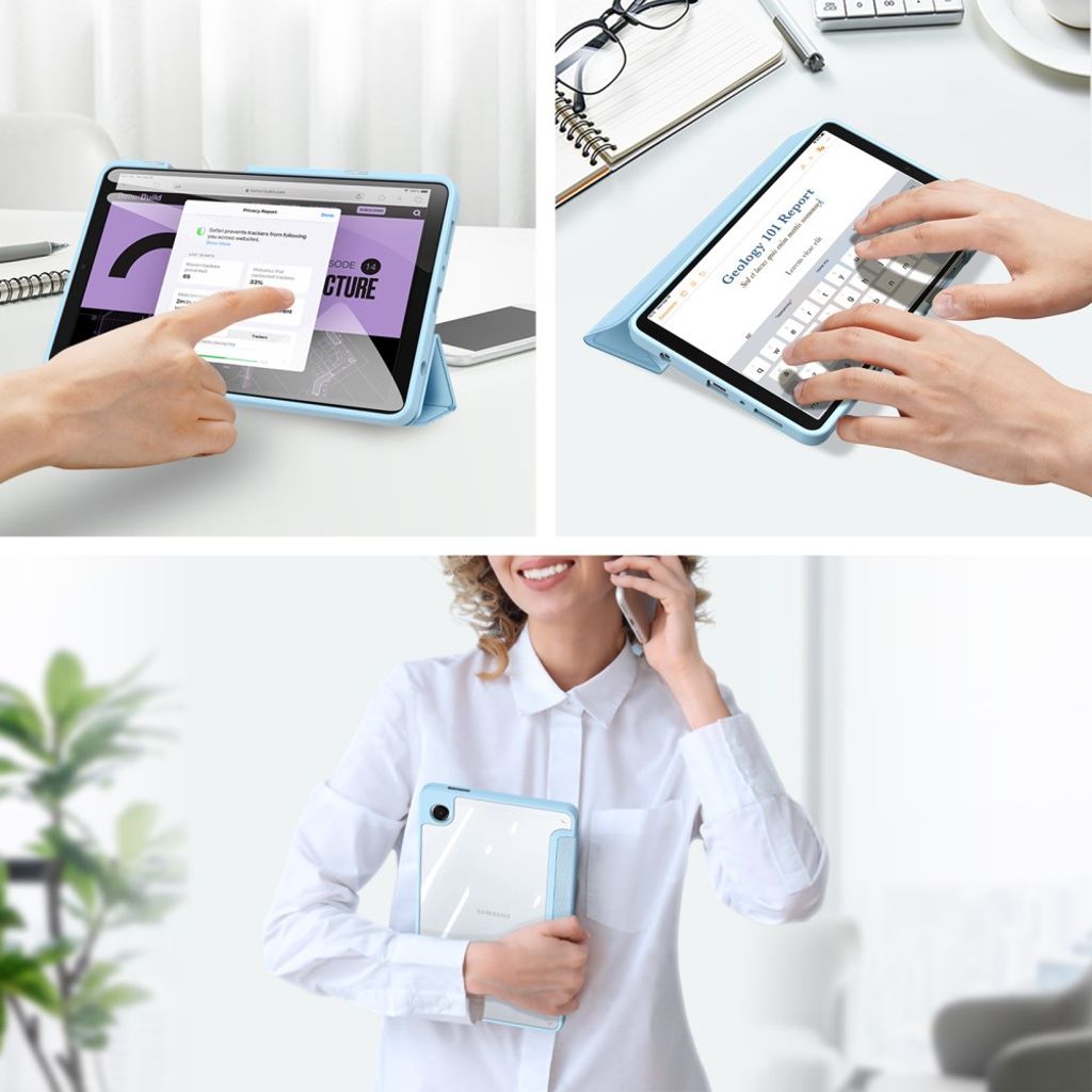 Dux Ducis Samsung Galaxy Tab A9/Galaxy Tab A11 Kotelo TOBY Series Sininen