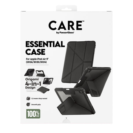 CARE by PanzerGlass iPad Air 11 (M2/M3/M4) Kotelo Essential Case Musta