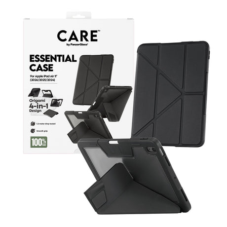 CARE by PanzerGlass iPad Air 11 (M2/M3/M4) Kotelo Essential Case Musta