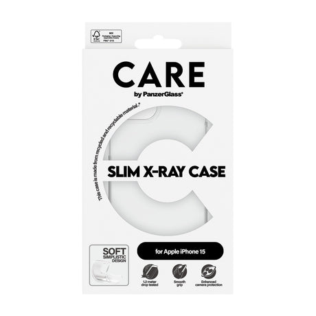 CARE by PanzerGlass iPhone 15 Kuori X-Ray Kirkas