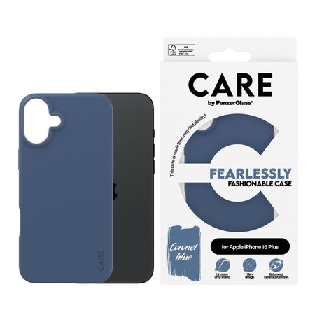 CARE by PanzerGlass iPhone 16 Plus Kuori Fashionable Sininen