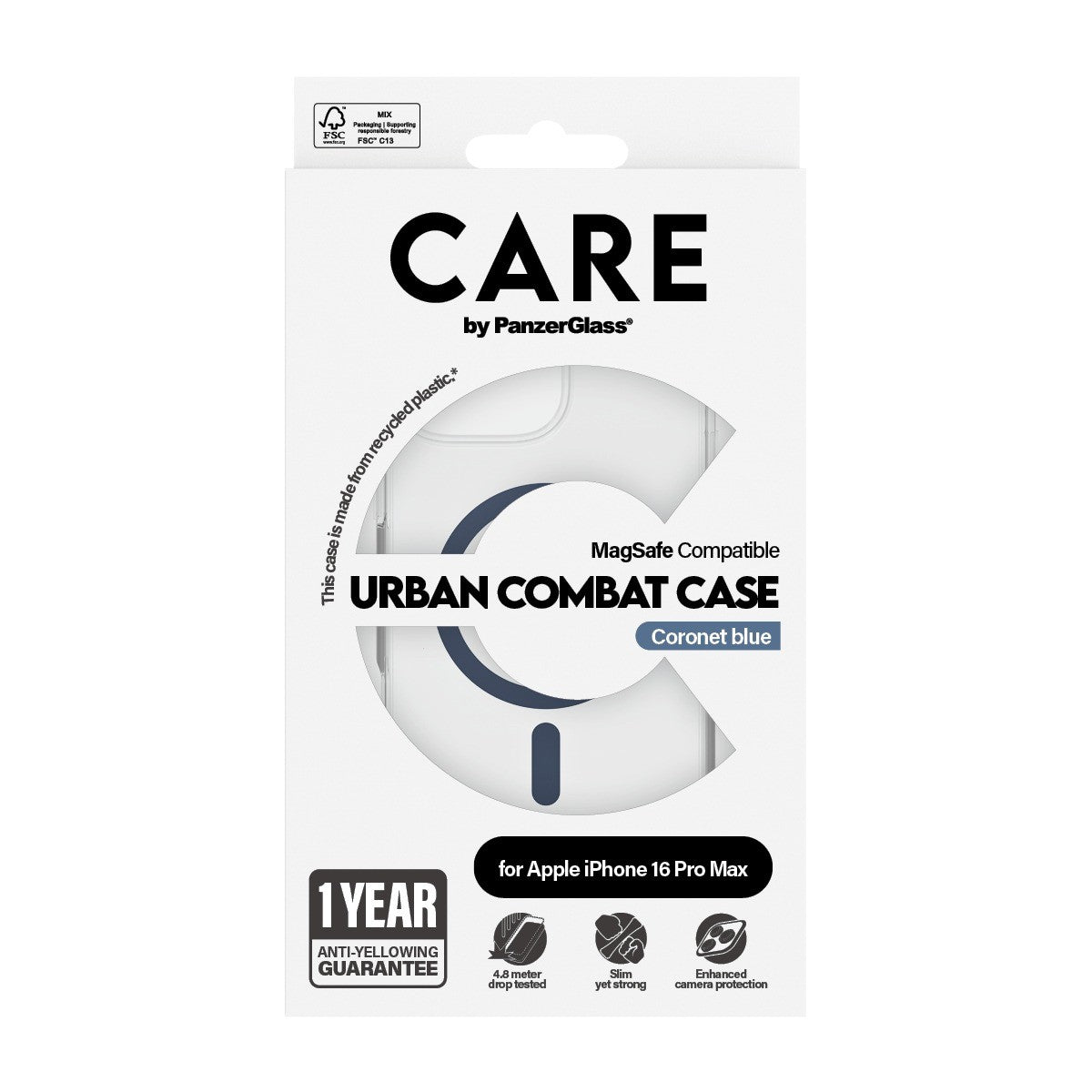 CARE by PanzerGlass iPhone 16 Pro Max Kuori Urban Combat MagSafe Sininen