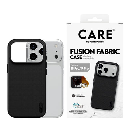 CARE by PanzerGlass iPhone 17 Pro/iPhone 18 Pro Kuori Fusion Fabric MagSafe Musta