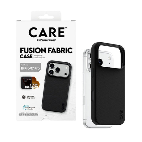 CARE by PanzerGlass iPhone 17 Pro/iPhone 18 Pro Kuori Fusion Fabric MagSafe Musta