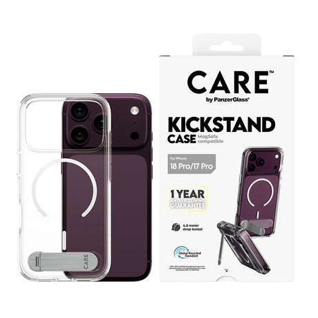 CARE by PanzerGlass iPhone 17 Pro/iPhone 18 Pro Kuori Kickstand MagSafe Kirkas