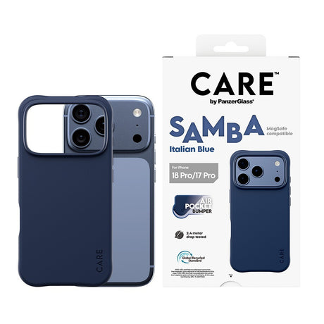 CARE by PanzerGlass iPhone 17 Pro/iPhone 18 Pro Kuori Samba MagSafe Italian Blue