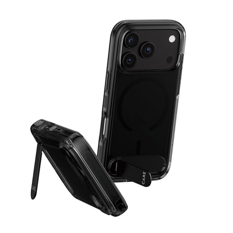 CARE by PanzerGlass iPhone 17 Pro/iPhone 18 Pro Kuori Smokey Kickstand MagSafe Musta
