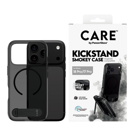 CARE by PanzerGlass iPhone 17 Pro/iPhone 18 Pro Kuori Smokey Kickstand MagSafe Musta