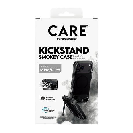 CARE by PanzerGlass iPhone 17 Pro/iPhone 18 Pro Kuori Smokey Kickstand MagSafe Musta