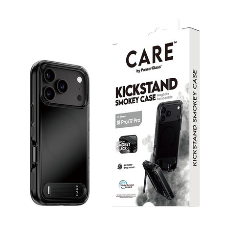 CARE by PanzerGlass iPhone 17 Pro/iPhone 18 Pro Kuori Smokey Kickstand MagSafe Musta