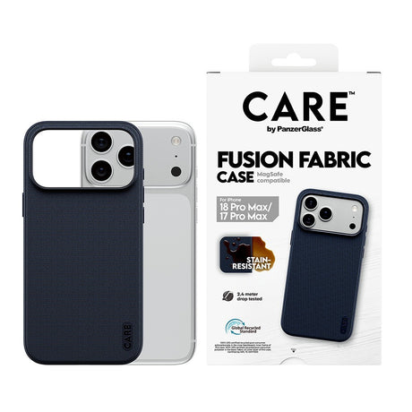 CARE by PanzerGlass iPhone 17 Pro Max/iPhone 18 Pro Max Kuori Fusion Fabric MagSafe Sininen