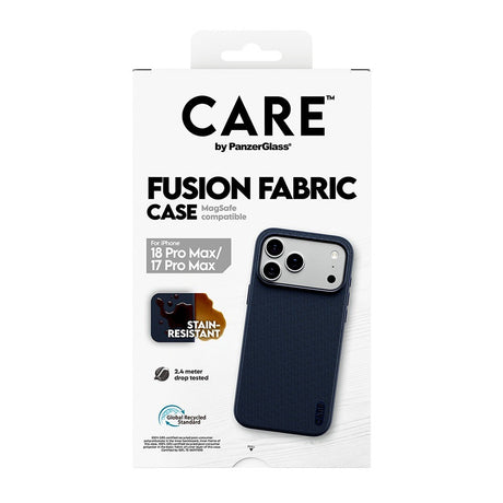 CARE by PanzerGlass iPhone 17 Pro Max/iPhone 18 Pro Max Kuori Fusion Fabric MagSafe Sininen