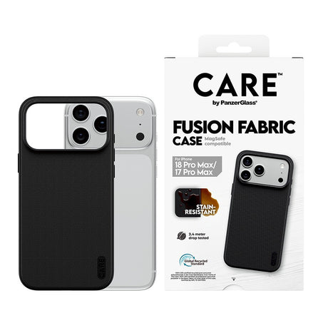 CARE by PanzerGlass iPhone 17 Pro Max/iPhone 18 Pro Max Kuori Fusion Fabric MagSafe Musta