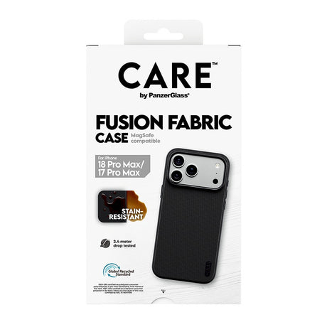 CARE by PanzerGlass iPhone 17 Pro Max/iPhone 18 Pro Max Kuori Fusion Fabric MagSafe Musta