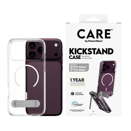 CARE by PanzerGlass iPhone 17 Pro Max/iPhone 18 Pro Max Kuori Kickstand MagSafe Kirkas