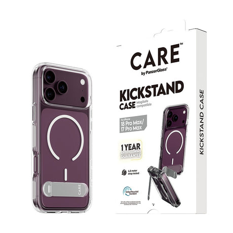 CARE by PanzerGlass iPhone 17 Pro Max/iPhone 18 Pro Max Kuori Kickstand MagSafe Kirkas