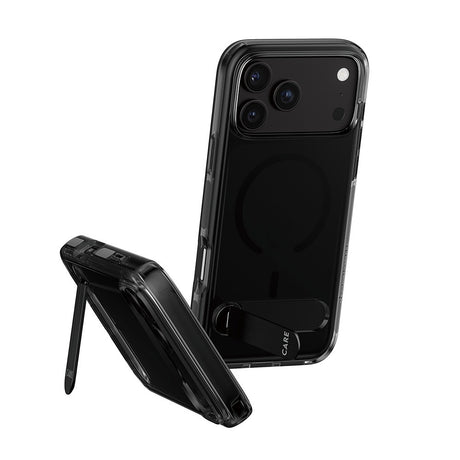 CARE by PanzerGlass iPhone 17 Pro Max/iPhone 18 Pro Max Kuori Smokey Kickstand MagSafe Musta
