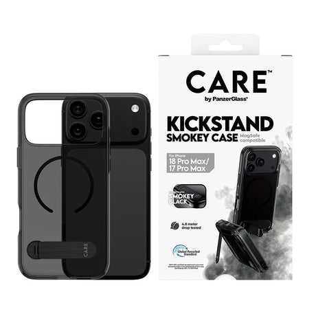 CARE by PanzerGlass iPhone 17 Pro Max/iPhone 18 Pro Max Kuori Smokey Kickstand MagSafe Musta