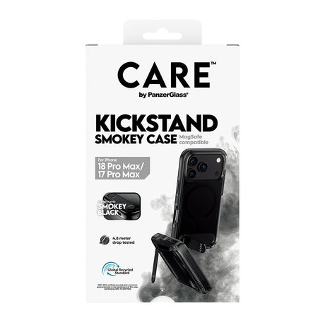 CARE by PanzerGlass iPhone 17 Pro Max/iPhone 18 Pro Max Kuori Smokey Kickstand MagSafe Musta