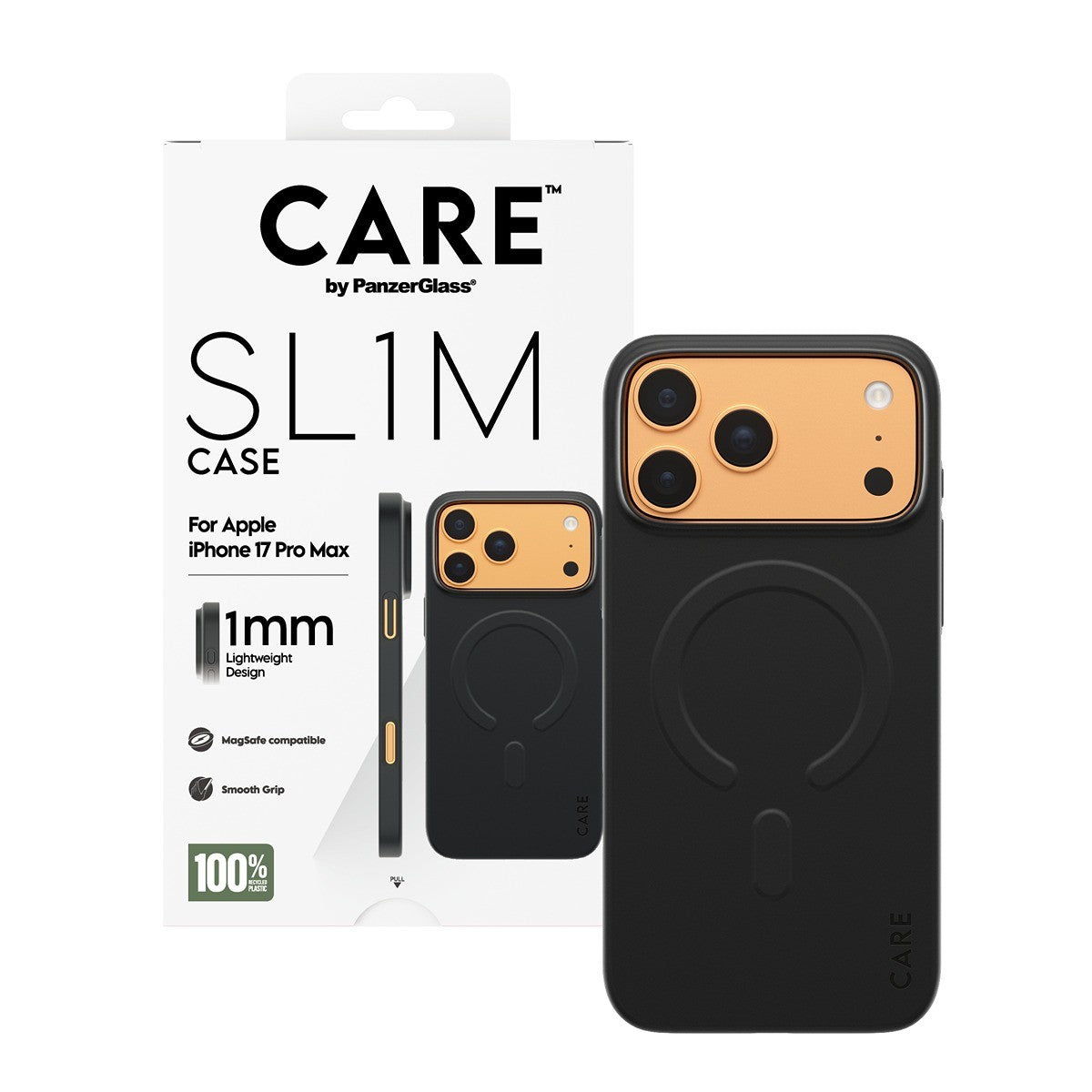 CARE by PanzerGlass iPhone 17 Pro Max Kuori SL1M MagSafe Musta