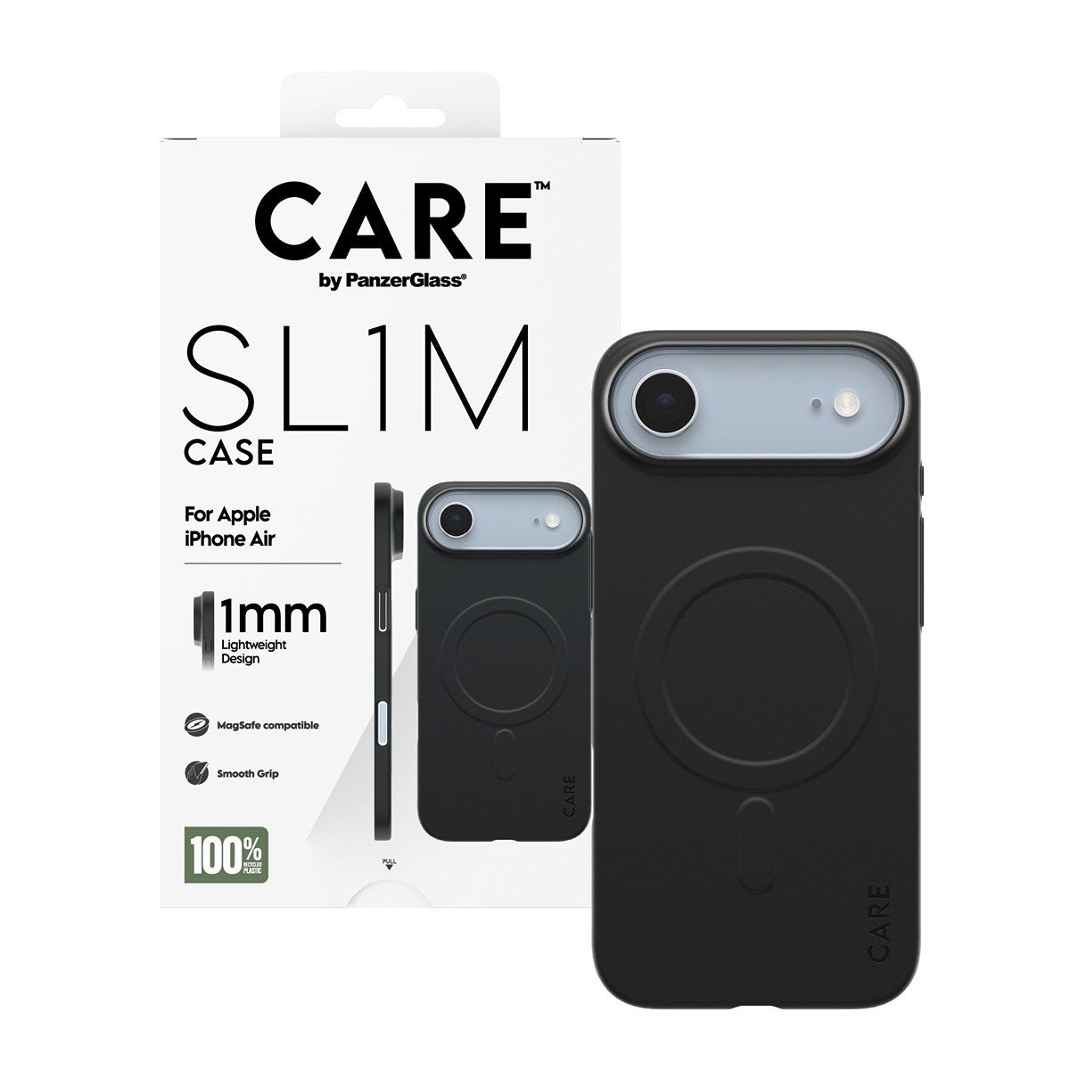 CARE by PanzerGlass iPhone Air Kuori SL1M MagSafe Musta