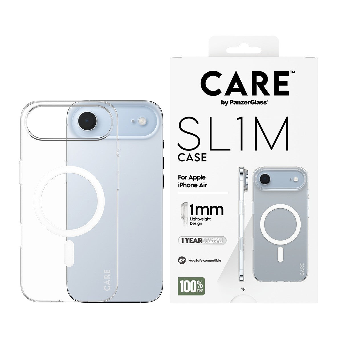 CARE by PanzerGlass iPhone Air Kuori SL1M MagSafe Kirkas