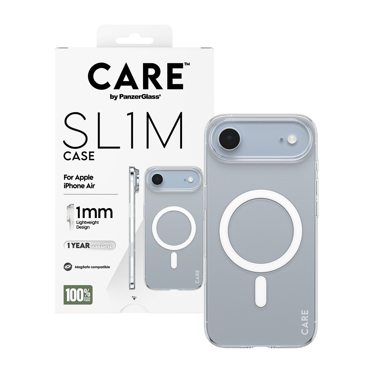 CARE by PanzerGlass iPhone Air Kuori SL1M MagSafe Kirkas