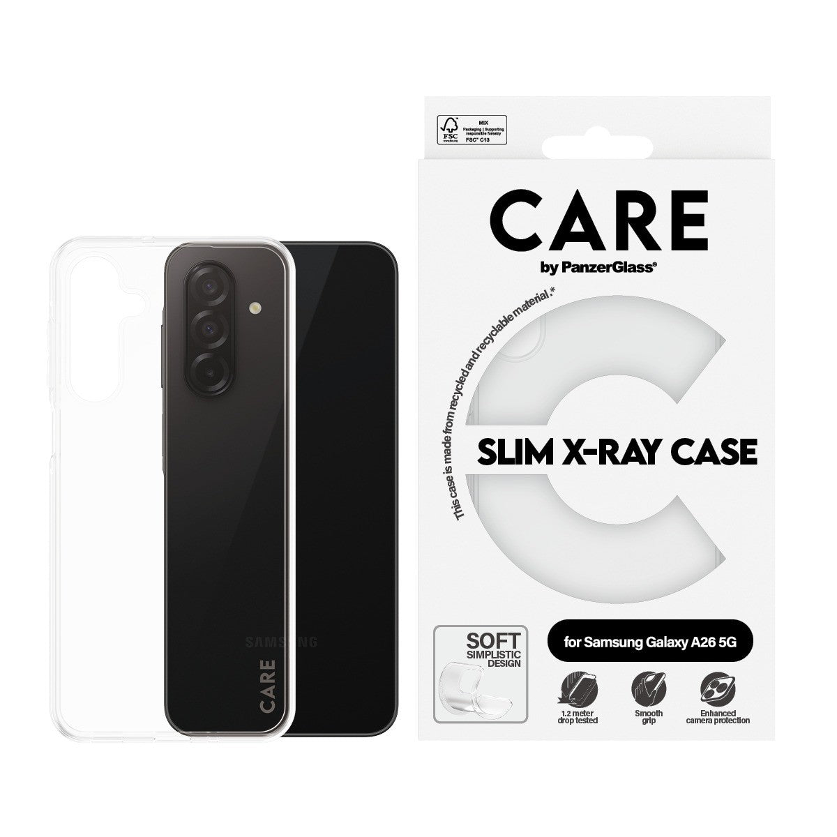 CARE by PanzerGlass Samsung Galaxy A26 Kuori X-Ray Kirkas