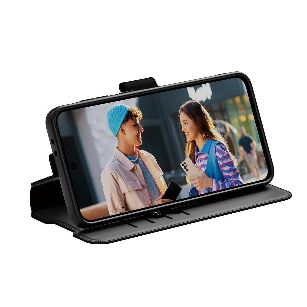 CARE by PanzerGlass Samsung Galaxy A56 Kotelo Wallet Kickstand Musta