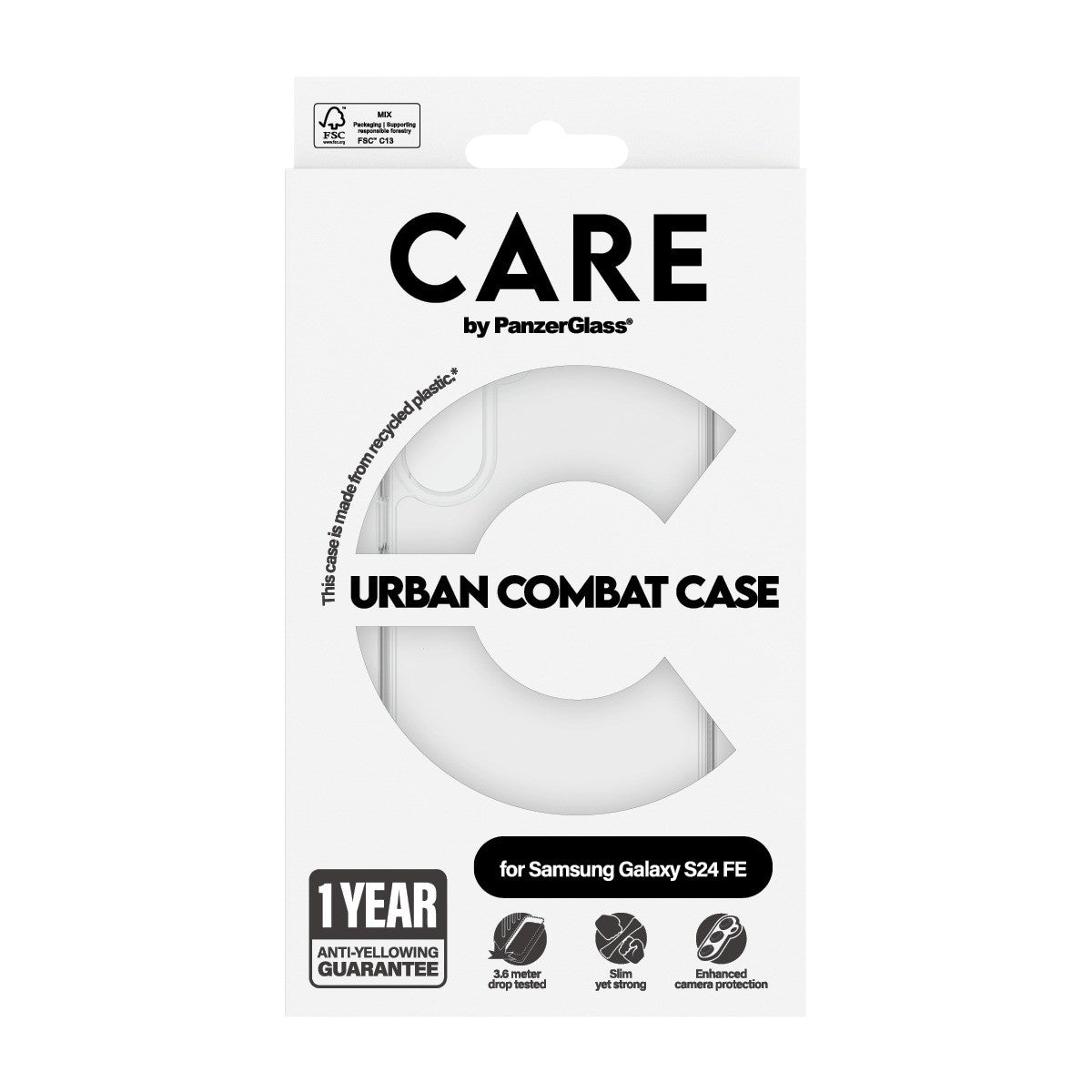 CARE by PanzerGlass Samsung Galaxy S24 FE Kuori Urban Combat Kirkas