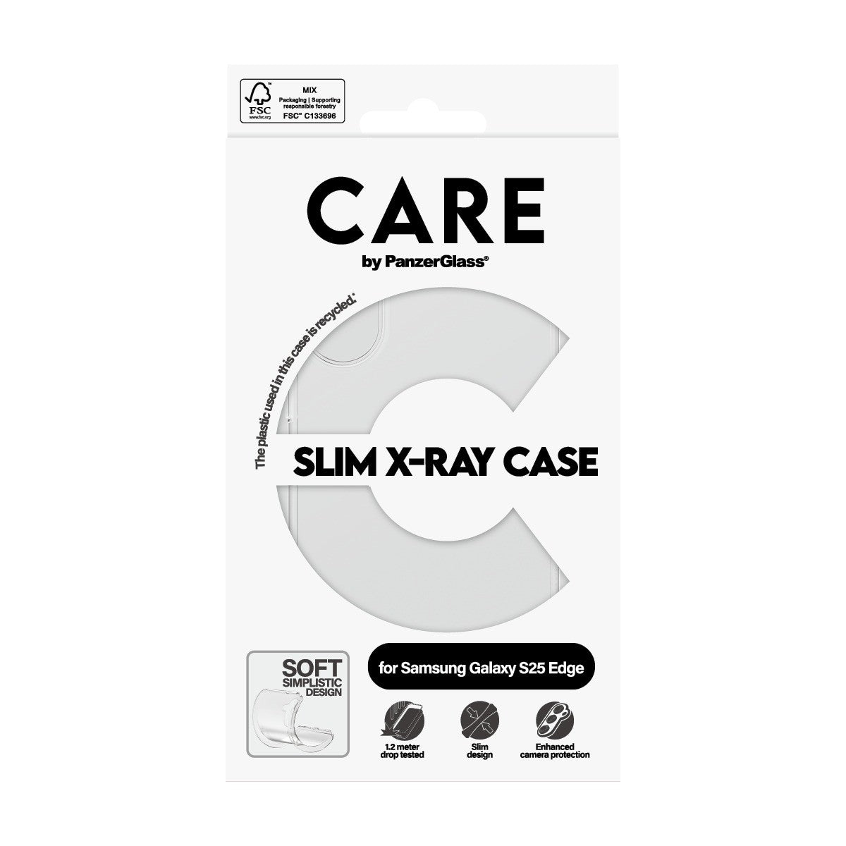 CARE by PanzerGlass Samsung Galaxy S25 Edge Kuori X-Ray Kirkas