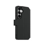 CARE by PanzerGlass Samsung Galaxy S25 Kotelo Wallet Kickstand Musta