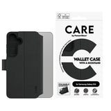 CARE by PanzerGlass Samsung Galaxy S25 Kotelo Wallet Kickstand Musta