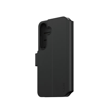 CARE by PanzerGlass Samsung Galaxy S25 Kotelo Wallet Kickstand Musta