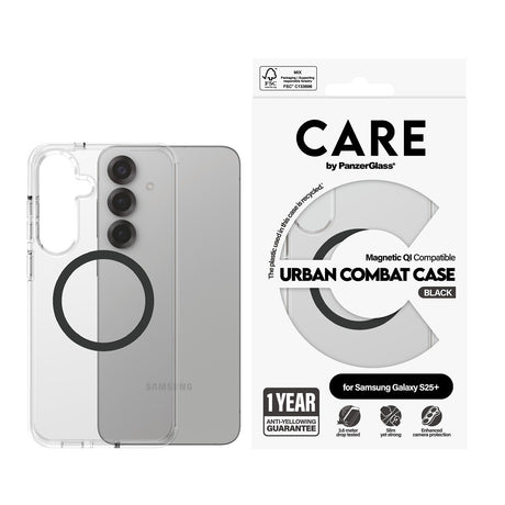 CARE by PanzerGlass Samsung Galaxy S25 Plus Kuori Urban Combat MagSafe Musta