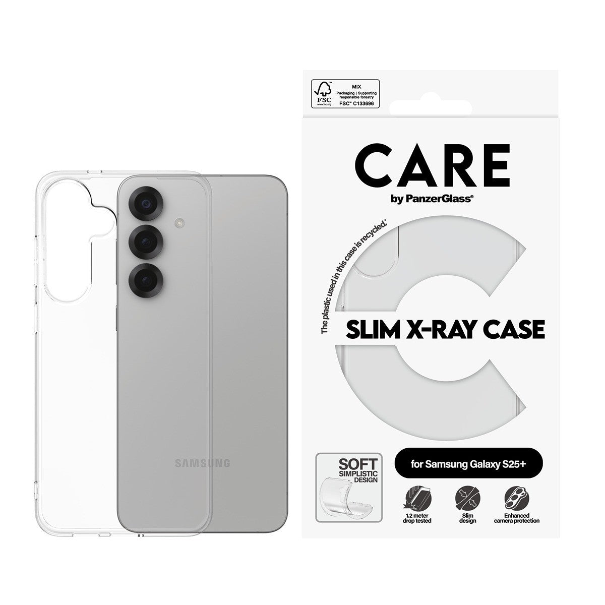 CARE by PanzerGlass Samsung Galaxy S25 Plus Kuori X-Ray Kirkas