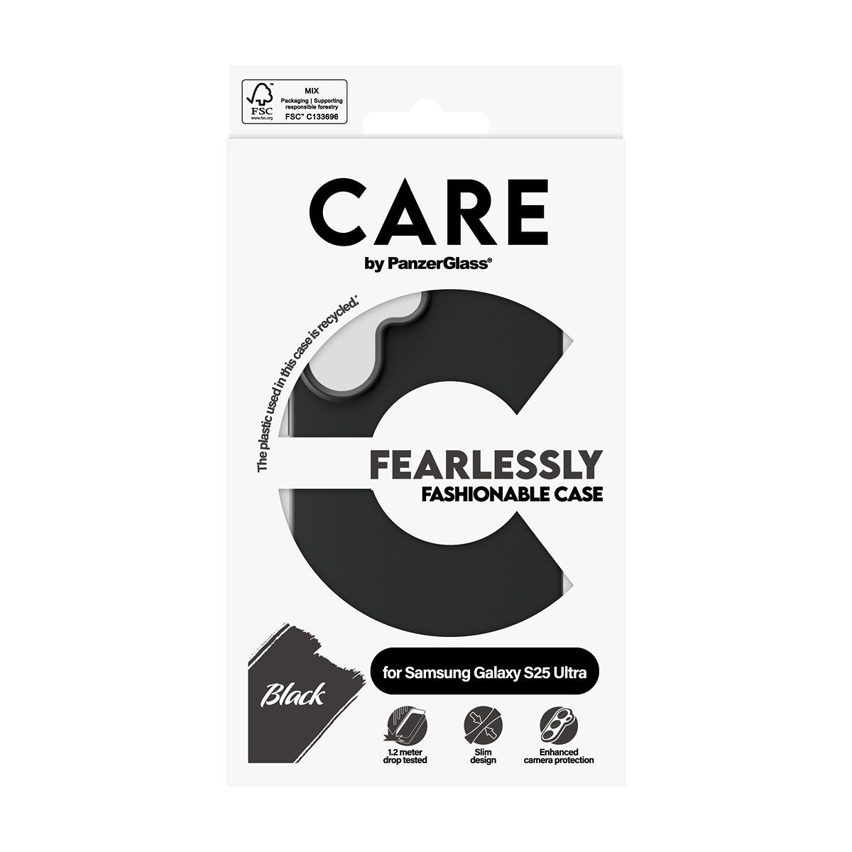 CARE by PanzerGlass Samsung Galaxy S25 Ultra Kuori Fashionable Musta