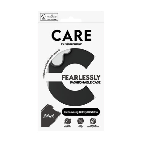 CARE by PanzerGlass Samsung Galaxy S25 Ultra Kuori Fashionable Musta