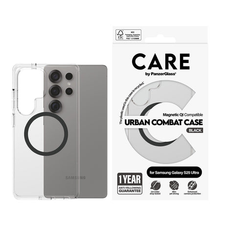 CARE by PanzerGlass Samsung Galaxy S25 Ultra Kuori Urban Combat MagSafe Musta