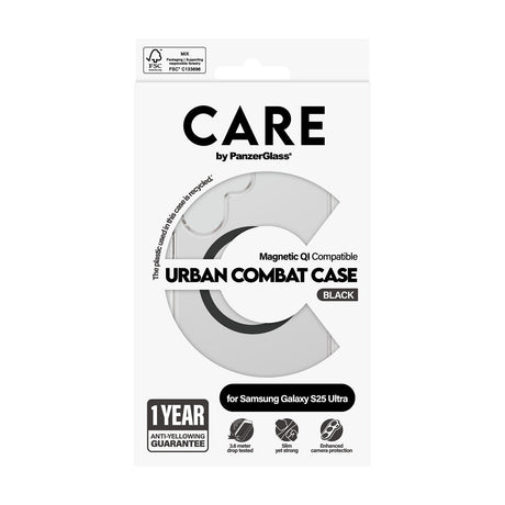 CARE by PanzerGlass Samsung Galaxy S25 Ultra Kuori Urban Combat MagSafe Musta