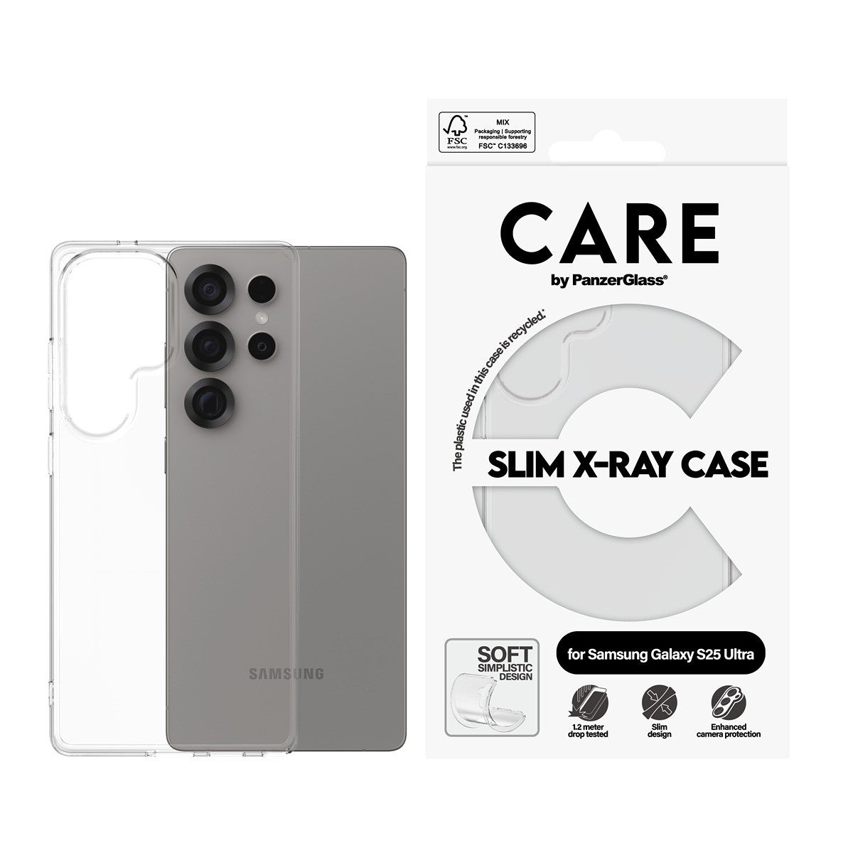 CARE by PanzerGlass Samsung Galaxy S25 Ultra Kuori X-Ray Kirkas