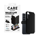 CARE by PanzerGlass Samsung Galaxy S26 FE Kotelo Wallet Kickstand Musta